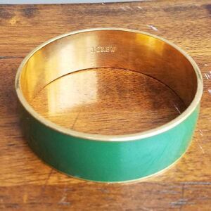 J Crew Forrest Green Enamel Bangle Bracelet